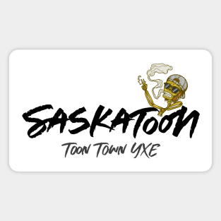 Saskatoon Toon Town YXE Chillin' Cartoon Skeleton Magnet